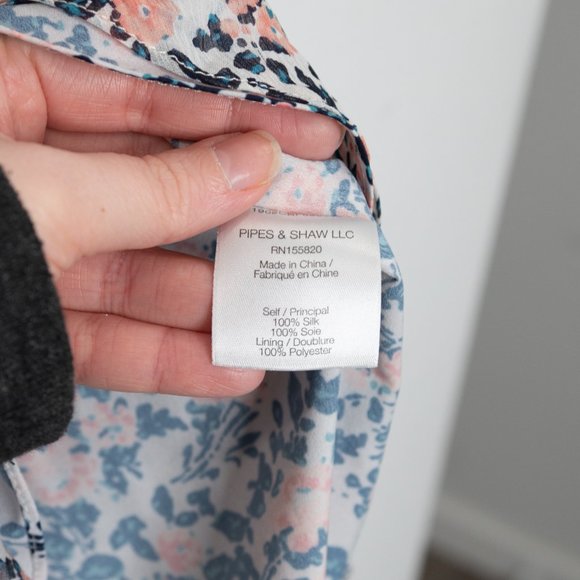 Veronica Beard Dakota Dress Gardenia Floral Print Ruched Mini Silk N14 - Picture 8 of 9